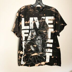 Notorious Big Life Fast Die Last T shirt Large black tie dye